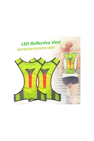 Led Reflektörlü Bisikletçi Motorcu Neon Scooter İkaz Yeleği Sarı - Turuncu