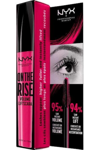 NYX Professional Makeup On The Rise Volume Liftscara Hacim Veren Maskara Siyah