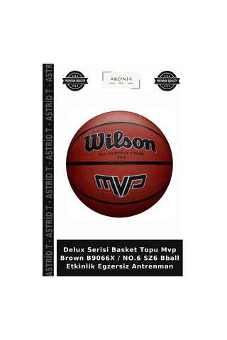 Delux Serisi Basket Topu Mvp Brown B9066x / No.6 Sz6 Bball Etkinlik Egzersiz Antrenman