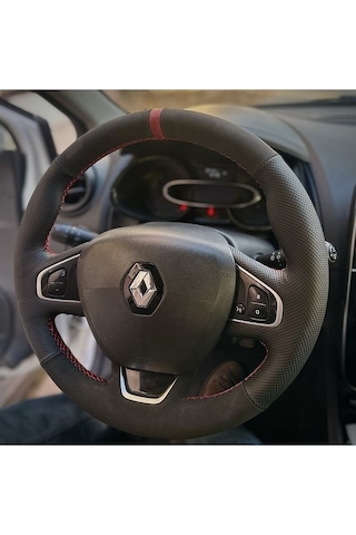 Clio 4 Faz 2 Araca Özel Direksiyon Kılıfı Aracınızın Direksiyonu Siyah