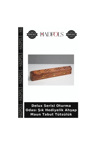 Delux Serisi Oturma Odası Şık Hediyelik Ahşap Maun Tabut Tütsülük