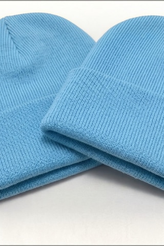 Moibody Premium Unisex Beanie Bere Seti 2 Li Paket Mavi Mavi