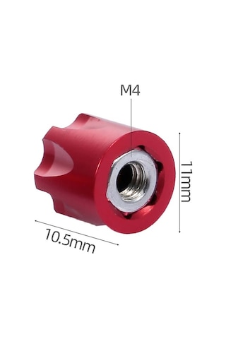 Pazly Yüksek Uyumlu Traxxas Tamiya Somun Redcat Rc Metal M4 Kırmızı Kalite İçin Hsp Geeroyoo Araçlar Adet 4 1/10 - Mt