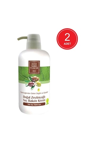 Eyüp Sabri Tuncer Doğal Zeytinyağlı Saç Bakım Kremi 2 x 600 ML