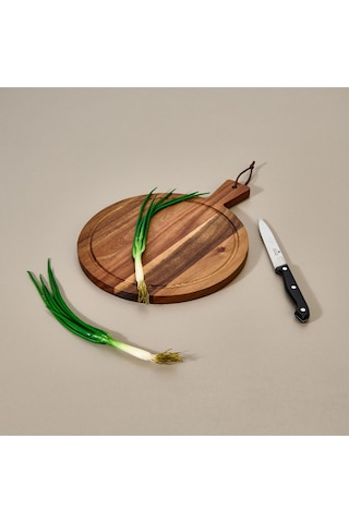 Akasya Kesme Tahtası - Kahverengi - 32x25 Cm Ahşap