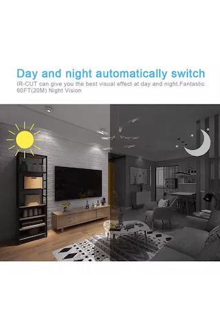 3mp Full Hd Wifi Iç & Dış Mekan Balık Gözü Güvenlik Kamerası