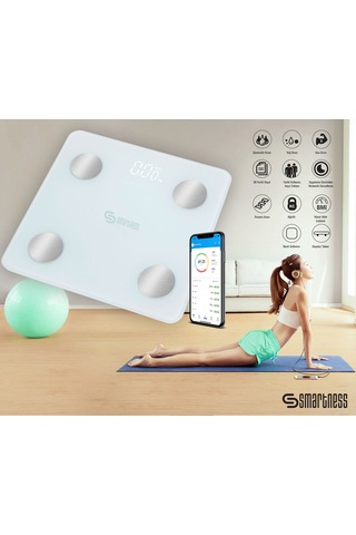 Smartness Yağ Ölçer Fonksiyonlu Akıllı Bluetooth Tartı Baskül