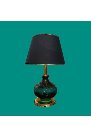 Verde Abajur Gold Kaplamalı Siyah Şapkalı Çok Renkli