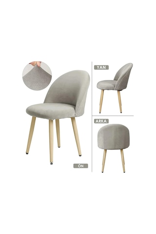 StarMall Tuğla Desen Oval Sandalye Kılıfı Likralı Esnek Yıkanabilir Lastikli Sandalye Örtüsü 1 Adet Vizon