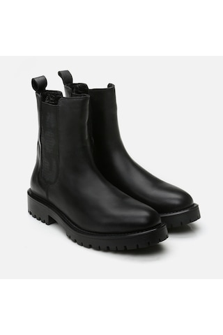 Hotiç Hakiki Deri Siyah Kadın Düz Bot 01boh291390a100 Siyah-black Siyah