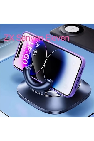 Boatshop1 Siyah 360 Derece Araba Tutucu Katlanabilir Anti Slip Adsorpsiyon Super Saglam Silikon Telefon Tutucu Tüm Telefonlar Icin