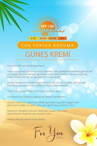 Leke Karşıtı, Yüksek Korumalı Spf50+ Faktörlü 100 Ml Güneş Kremi 2 Adet