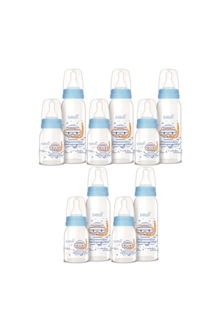 Bebsi Cam Biberon Seti Mavi 250ml+125ml 5 Li Set
