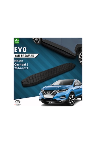 S-dizayn Nissan Qashqai 2 Evo Siyah Yan Basamak 173 Cm 2014-2021