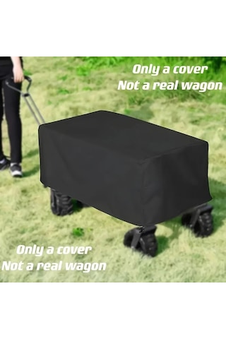 Gateesat Siyah Kamp Römorku Kılıfı - Dayanıklı Polyester Su Geçirmez Toz Geçirmez Seyahat Koruma