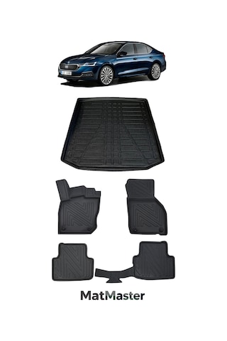 Skoda Octavia 2025 Model 5d Premium Ekstra Havuzlu Paspas Ve Bagaj Havuzu Set