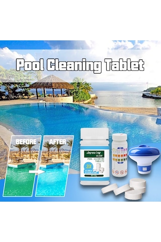 Teltree Havuz Temizlik Seti: 1 Adet Tablet Dağıtıcı + 50 Adet Ph Test Stripi + 100g Temizlik Tabletleri - Güvenli Ve Temiz Havuz Deneyimi