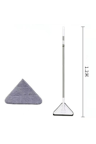 Mop 3 Bölmeli Yerleştirme Çubuğu 1,7 Metre + Elyaf Bez + Şönil Bez