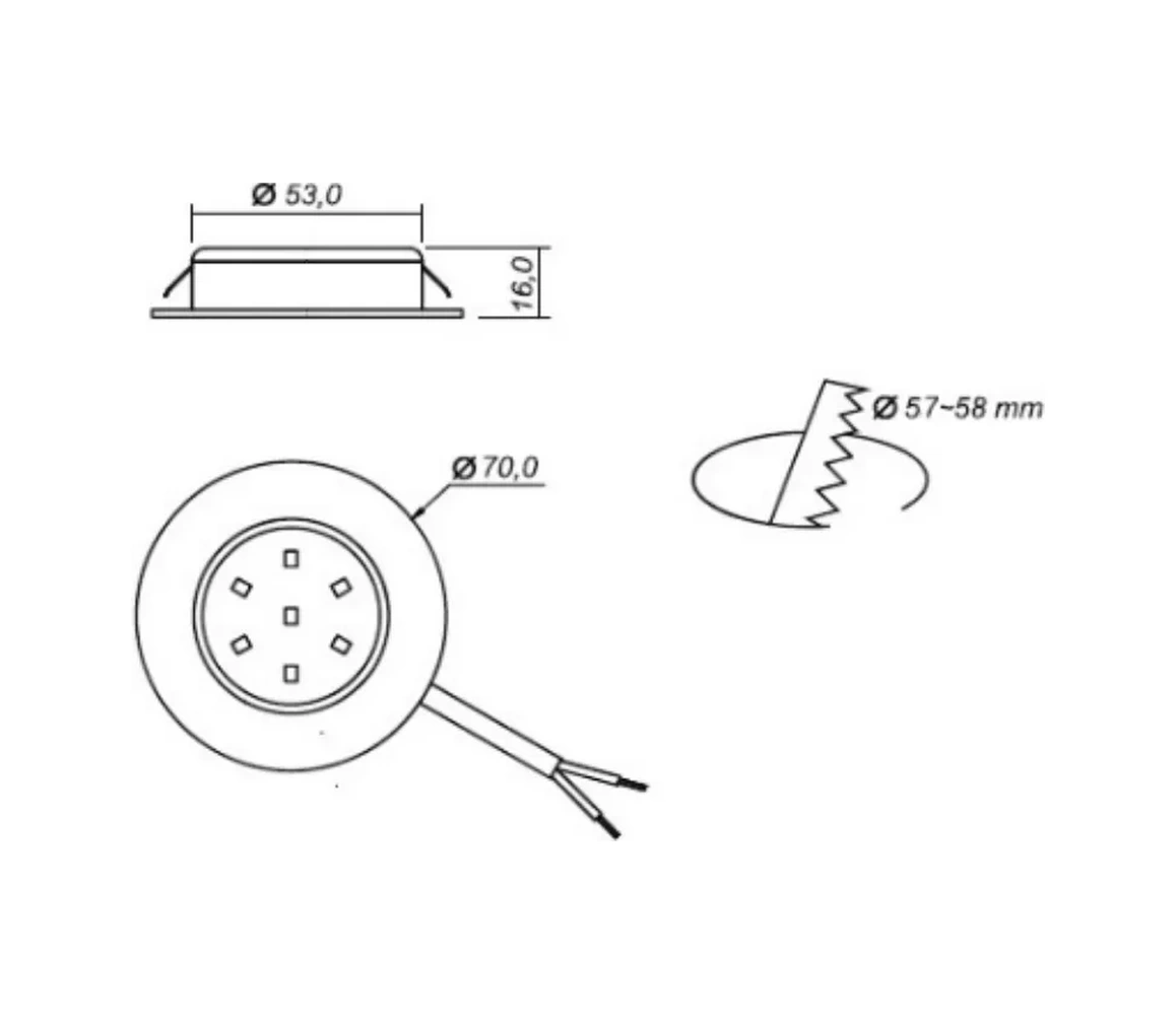 Gls Mobilya Gömme Led Aydınlatma 3,5 W 179856207 Krom