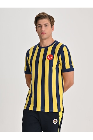 Fenerbahçe Retro Çubuklu Forma 64/65 Sarı-lacıvert
