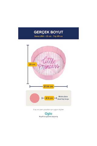 Top Havuzu 100 Top Dahil Yumuşak Minderli Bebek Oyun Havuzu, Katlanır Çocuk Oyun Parkı Top Seti 0+ Yaş Pembe