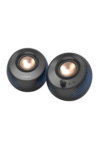 Creative Pebble X Siyah 2.0 15W USB-C Bluetooth 5.3 RGB Aydınlatmalı 2.0 Masaüstü Multimedya Hoparlör