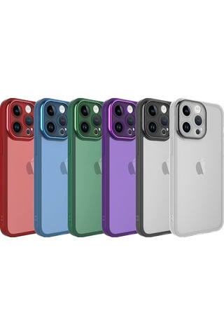 Apple Uyumlu iPhone 14 Pro Kamera Korumalı Transparan Btbm Post Kılıf koyu Yeşil