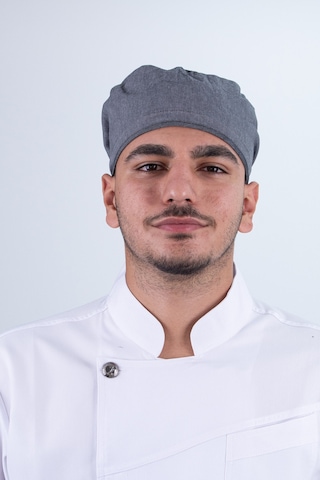 Chef Bone Kep Aşçı Şef Şapkası Gri Çok Renkli