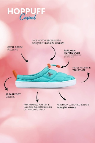 Hoppuff Casual Dinamik Yeşil Barefoot Çocuk Ayakkabı