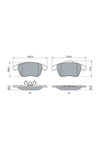 Citroen C4 1.2 Puretech 2020-2026 Bosch Ön Balata Netpar4986