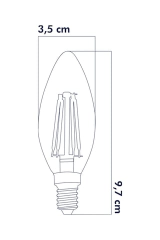 Heka ERD-93 E14 6W 6500K Avize Ampulü Rustik Beyaz Işık 10'lu