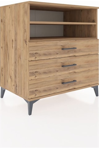 Kronos Şifonyer 2 Raflı 3 Çekmeceli 88x59x96 Çam-çam Çam