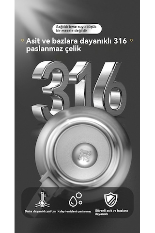 3 Paslanmaz Çelik Termos Bardak Sarı