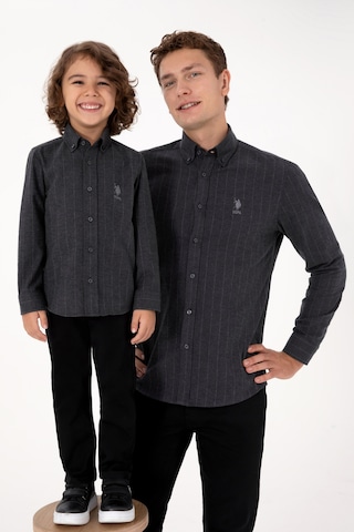 U.s. Polo Assn. Erkek Çocuk Antrasit Gömlek Desenli 50316670-vr006 Antrasit