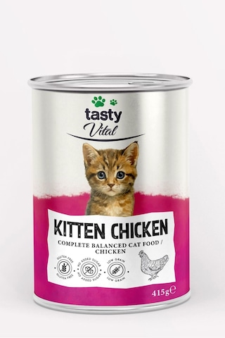 Tavuklu Yavru Kedi Konservesi Pate Ve Yumuşak Formda 415 Gr