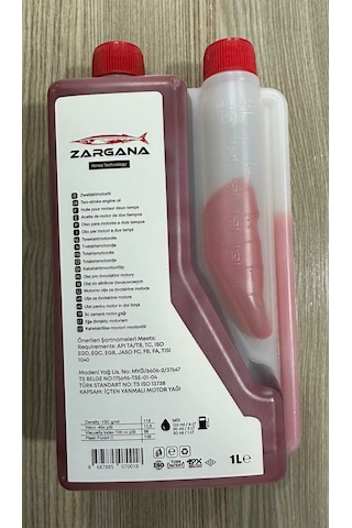 Zargana 2t10 Pro Benzin Karışım Yağı İki Zamanlı 1 Litre Ölçekli