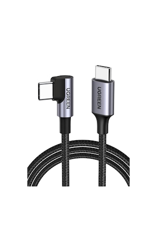 2.0 A, 60 W Usb-c & Usb-c, 90 Derece Şarj Ve Data Kablosu, 1 Metre, Acbugn50123a