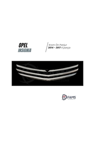 Opel İnsignia Krom Ön Panjur 4 Parça 2014-2017 Paslanmaz Çelik