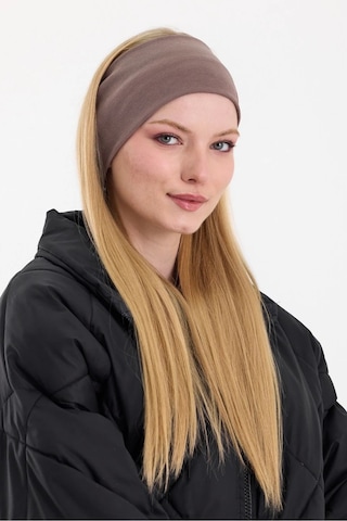 Kadın %100 Pamuklu Termal, Kaymaz, Terletmez, Ultra Hafif, Spor Saç Bandı Bandana - Tek Ebat / Kahverengi Kahverengi