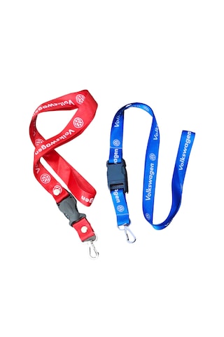 Volkswagen Kırmızı / Mavi Oto Ayna Askısı & Anahtarlıklı Ayna Ipi