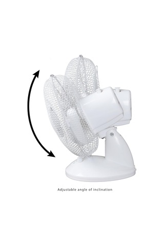 - Salınımlı Taşınabilir Masaüstü Fanı, Beyaz Sınıf 23 Cm 25w,