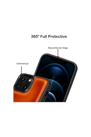 Bouletta Apple İphone 13 Mini Uyumlu Deri Arka Kapak Fxcp Rst2ef