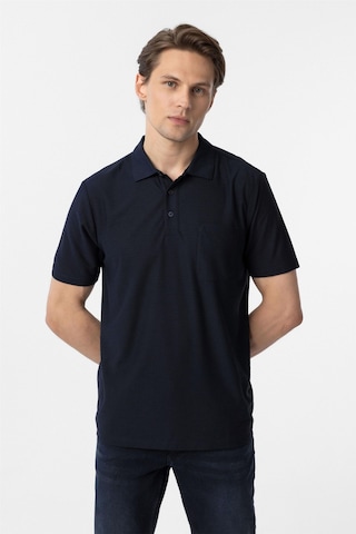 Süvari Lacivert Regular Armürlü Polo Yaka Tişört-37272 Lacivert