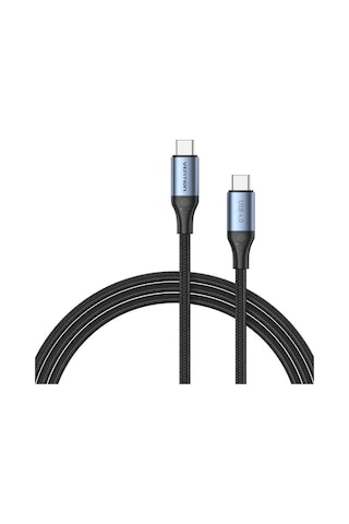 Vention Usb 4.0 Çift Type-c 240w 5a Ultra Hızlı Şarj Ve 8k Görüntü Aktarım Kablosu 1m - Gri