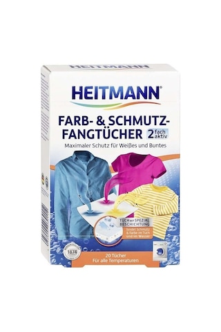 Heitmann Renkliler için Koruyucu Mendil 20'li Heitmann Renkliler için Koruyucu Mendil 20'li