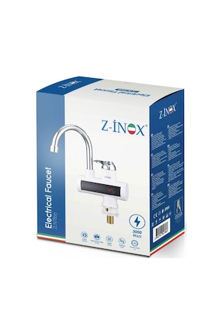 Zln7866 Elektrikli Musluk Beyaz - Gümüş