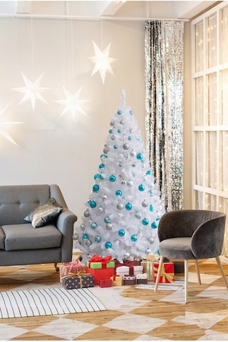 210 Cm Lüks Beyaz Yılbaşı Ağacı 840 Dallı Özel Üretim Noel Ağacı Yılbaşı Çam Ağacı