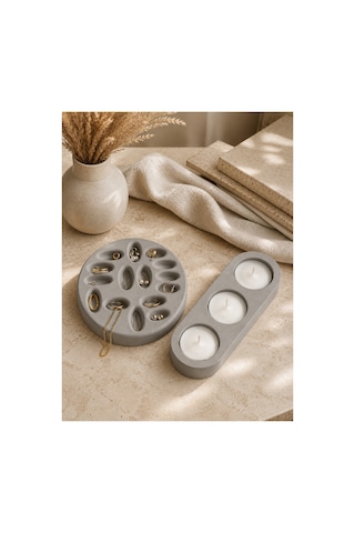 Takı Organizeri & 3'lü Tealight Mumluk Seti Gri - 901854947 Gri - 901854947 Gri Takı Organizeri & 3'lü Tealight Mumluk Seti Gri - 901854947 Gri - 901854947 Gri