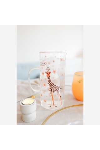Zürafa Şeffaf Cam Sürahi 1300 Ml