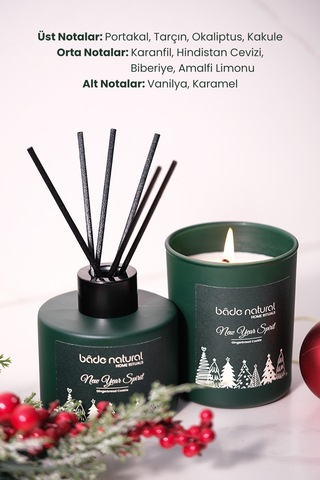 New Year Spirit Gingerbread Cookie Soya Mumu - Çubuklu Oda Kokusu